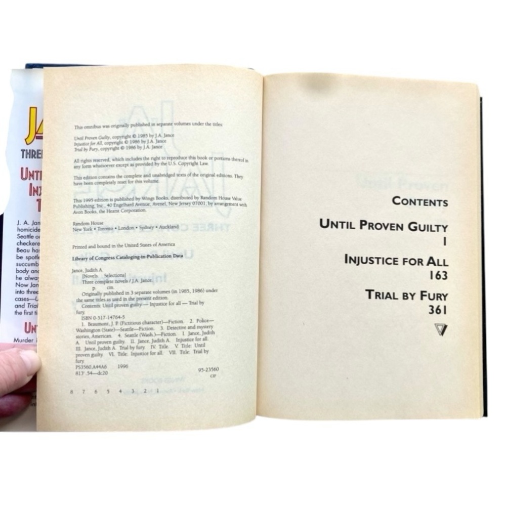 JA Jance Three Complete Novels in One Hardcover! - Picture 3 of 7